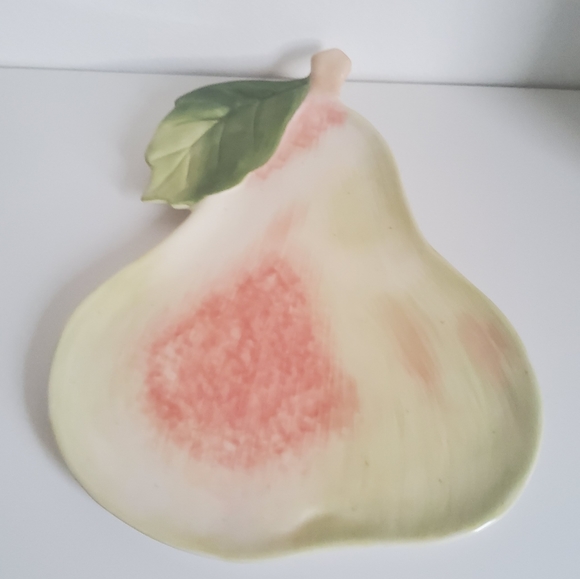 Vintage Ceramic Fitz and Floyd Pear Plate - Picture 2 of 5